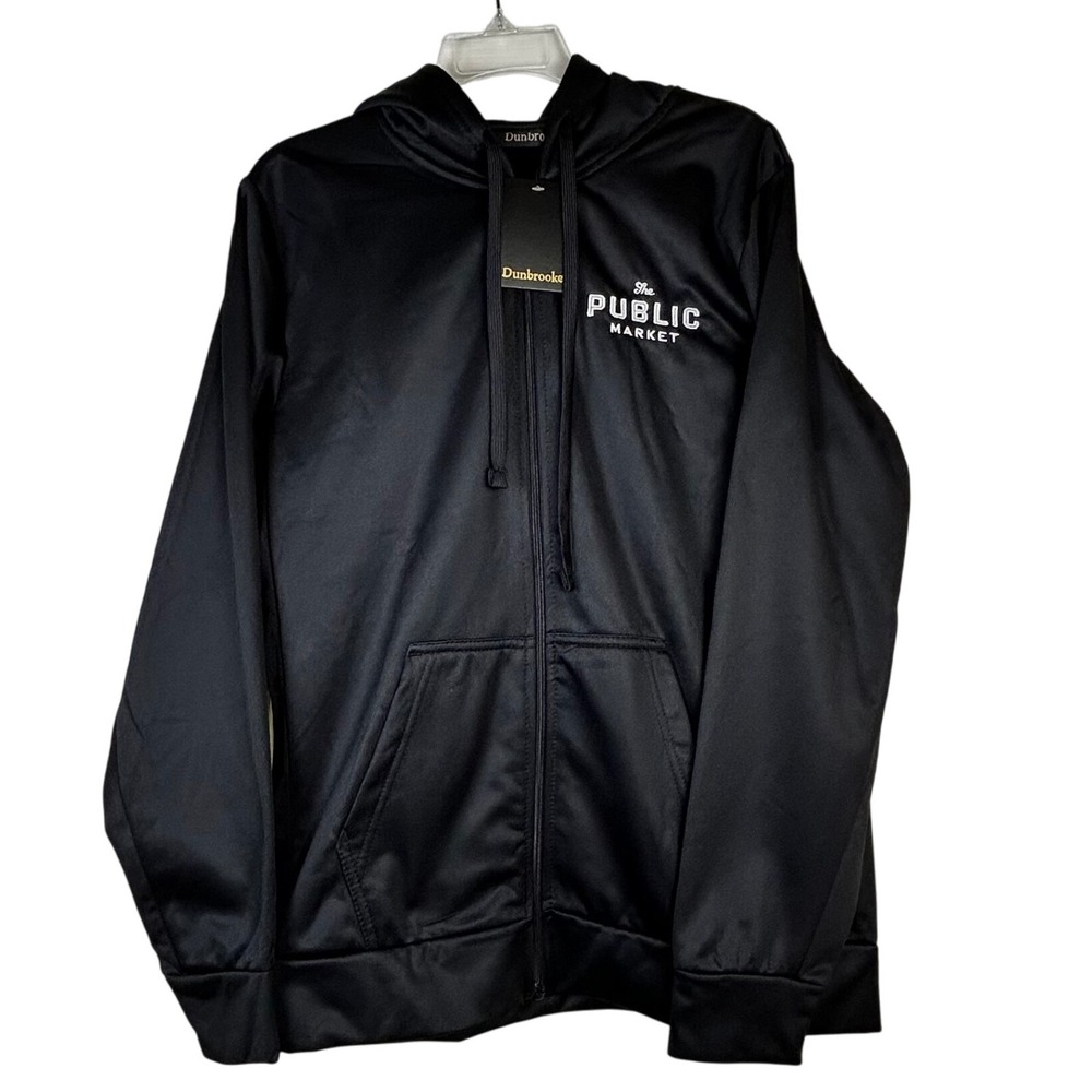 Dunbrooke Public Market Hoodie M Black Zip-Up‎ NWOT